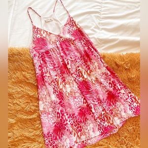 Pink animal print dress